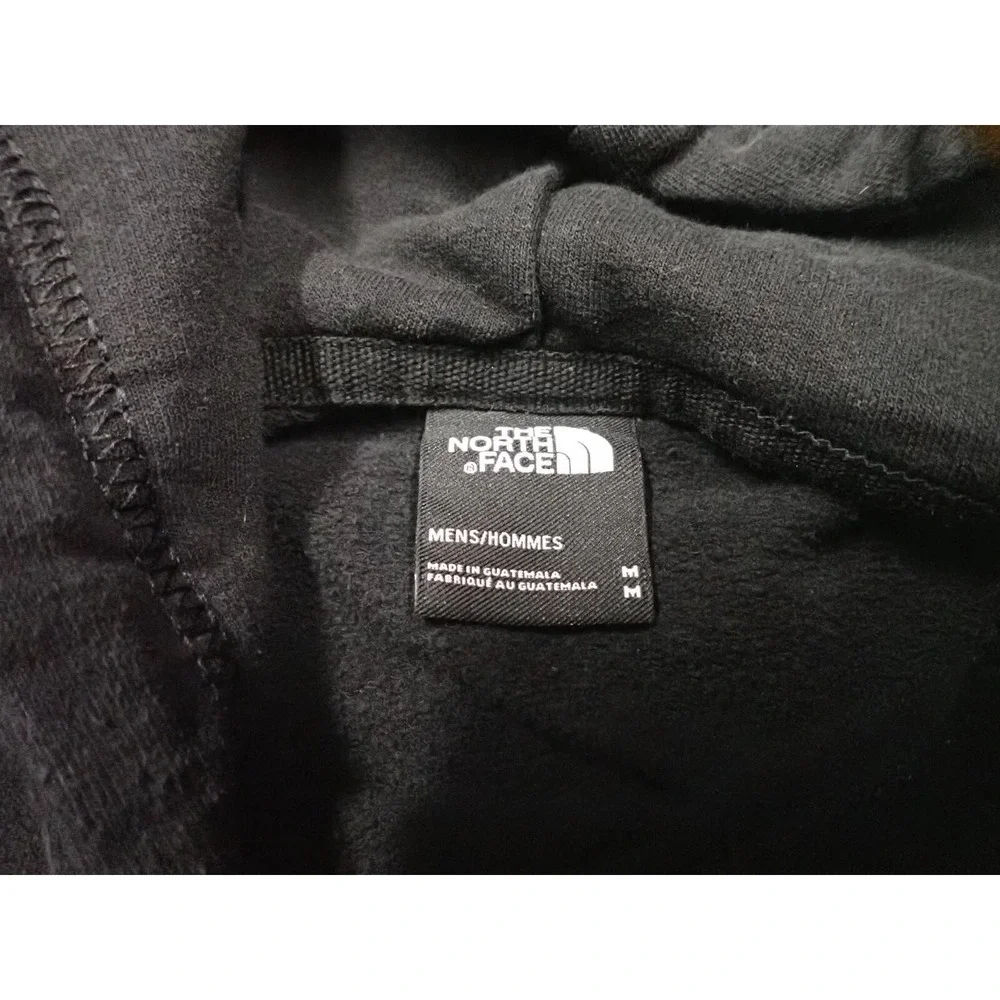 The North Face Hoodie Mens Medium Black Excellent Graphic Pullover Sweatshirt